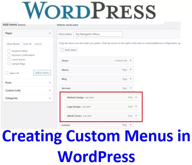 Creating Custom Menus in WordPress